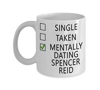 Tazza da caffè Spencer Reid, singola, presa e appuntamenti mentali, idea regalo per qualsiasi fan di Matthew Gray Criminal Minds