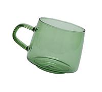 Tazza da caffè, Tazza da caffè in Vetro da 350 Ml Tazza da caffè in Cristallo con Manico Resistenza Alle Alte Temperature (GREEN)