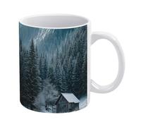 Tazza da caffè, tazza in ceramica stampata Edge of The Winter Realm da 11 once, adatta al microonde e alla lavastoviglie, ottimo regalo per Natale, compleanno, San Valentino, inaugurazione della casa