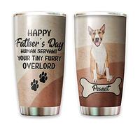 Tazza Da Caffè Tazze Da Viaggio Tazza Termica Per Auto Natale Amico 590 Ml Terrier Personalizzato - Felice Festa Del Papà, Servitore Umano, Il Tuo Papà Peloso E Divertente, Il
