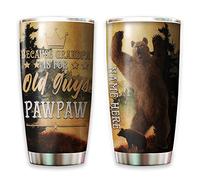 Tazza Da Caffè Tazze Da Viaggio Tazza Termica Per Natale Papà 590 Ml Poiché Il Nonno È Per I Vecchi, La Tazza Pawpaw È Un Regalo Per La Festa Del Papà - Promosso A Nonno Futuro Amante Degli Orsi