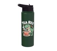 Tazza da caffè Tea Rex con testo umoristico Stainless Steel Insulated Water Bottle