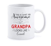 Tazza da caffè This Is What An Awesome Grands Look Like Tazza Mug Vintage Tazzas Regalo Tazzas in Ceramica per Fidanziati Collega Anniversari 330 Ml