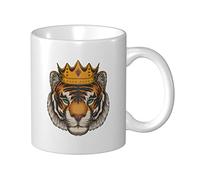 Tazza Da Caffè Tiger Wearing Latte Mug Donne Personalizzato Tazza Colazione, Per Office, The, Colazione, 330ml