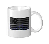 Tazza Da Caffè United States Thin White Line Flag Tazze Caffè Con Manico Uomini Tazza De Cerámica, Per The, Office, Bambini, 330ml