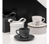 Villeroy & Boch Manufacture Rock blanc - Mickey Mouse - Tazza da caffè, lavabile in lavastoviglie e utilizzabile nel microonde, effetto ardesia bianco con disegni di Disney Topolino