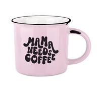 Tazza da caffè vintage | Tazza in ceramica da regalare | 400 ml | Mama need caffè