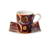 Tazza Da Caffè Wassily Kandinsky Con Saucer QUADRATE 100ml Porcellana Goebel