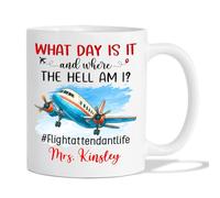 Tazza da caffè What Day Is It And Where The Hell Am I Tazza Mug Personalizzata Tazzas Regalo Divertente Colazione Tazzas per Compleanno Anniversari Fidanziati 330 ML