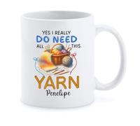 Tazza da caffè Yes I Really Do Need all This Yarn Tazza Mug Lavabile Tazzas in Ceramica Divertente Tazzas da tè per Marito Compleanno Ufficio 330 Ml