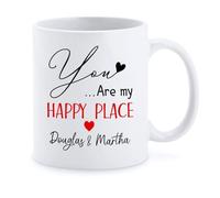 Tazza da caffè You Are My Happy Place Tazza Mug Lavabile Tazzas Mug da caffè in Ceramicas Divertenti Tazzas Regalo per Ufficio Amici Fidanziati 330 Ml