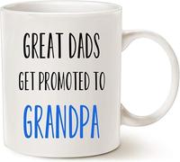 Tazza da caffènonno, i grandi papà vengono promossi a nonno, ideale per nonno, tazza bianca da 11 once