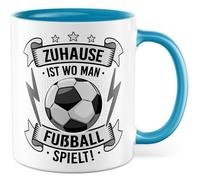 Tazza da calcio regalo a casa è dove si gioca a calcio. Tazza da caffè sportiva, calciatore, atleta, casa, idea regalo per uomo e donna, sarcasmo, scherzo divertente
