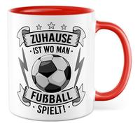 Tazza da calcio regalo a casa è dove si gioca a calcio. Tazza da caffè sportiva, calciatore, atleta, casa, idea regalo per uomo e donna, sarcasmo, scherzo divertente