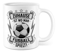 Tazza da calcio regalo a casa è dove si gioca a calcio. Tazza da caffè sportiva, calciatore, atleta, casa, idea regalo per uomo e donna, sarcasmo, scherzo divertente