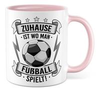 Tazza da calcio regalo a casa è dove si gioca a calcio. Tazza da caffè sportiva, calciatore, atleta, casa, idea regalo per uomo e donna, sarcasmo, scherzo divertente