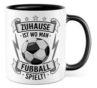 Tazza da calcio regalo a casa è dove si gioca a calcio. Tazza da caffè sportiva, calciatore, atleta, casa, idea regalo per uomo e donna, sarcasmo, scherzo divertente