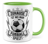 Tazza da calcio regalo a casa è dove si gioca a calcio. Tazza da caffè sportiva, calciatore, atleta, casa, idea regalo per uomo e donna, sarcasmo, scherzo divertente