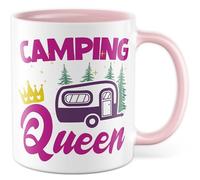 Tazza da campeggio regalo campeggio queen tazza caffè vacanza outdoor camper campeggio autobus idea regalo moglie fidanzata collega lavoro compleanno tazza caffè