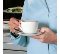 Tazza da cappuccino con piattino Asa Selection À Table Ligne Noire, 250 ml