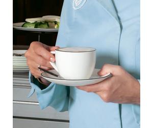 Tazza da cappuccino con piattino Asa Selection À Table Ligne Noire, 250 ml