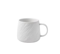 Tazza da cappuccino Tazza con texture in pietra opaca, tazza da caffè in ceramica in due colori, set da 1, con una grande capacità di 16,91 once for tazze da acqua da uomo Tazza da caffè(Bianco)