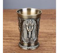Tazza da cocktail in metallo splendidamente realizzata con design antico egiziano, piccolo bicchiere da whisky per collezionisti (bronzo)