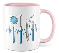 Tazza da dentista regalo dentista, tazza da caffè dentista dentista pratica pratica professione dentista medicina idea regalo medica umorismo divertente frase immagine tazza caffè