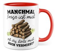 Tazza da falegname regalo a volte mi chiedo se manca anche il legno, tazza da caffè falegname, in legno, per esterni, ufficio, lavoro, idea regalo collega, fidanzato, papà, figlio, tazza da caffè