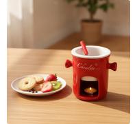 Tazza da Fonduta con Forchetta Compatto Tazza con Forchette Pratico per Coppie