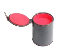Tazza da Gioco Dadi Silenziosa a Doppio Strato Nera | Pelle Artificiale e PP, Interno Liscio, per Serate di Gioco da Tavolo e Locali