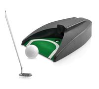Tazza da golf automatica con ritorno della palla regolabile, 5 tee da golf, allenatore portatile per allenamento al chiuso e in ufficio, aiuto per l'allenamento durevole e regalo per i golfisti