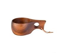 Tazza da latte in legno di acacia, per bevande calde, tra cui caffè, tè e latte, tazza rustica in legno progettato per un uso pratico (B)
