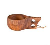 Tazza da latte in legno di acacia, per bevande calde, tra cui caffè, tè e latte, tazza rustica in legno progettato per un uso pratico (I)