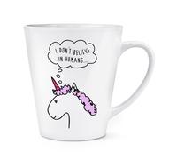 Tazza Da Latte Lila Unicorn Non Credo Negli Umani 12oz