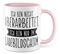 Tazza da lavoro regalo "Ich bin nicht überarbeitet, ich bin nur im Ladebildschirm., Tazza da caffè Work Workloading Coffee Office Colleghi di lavoro, idea regalo sarcasmo Meme divertente scritta