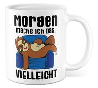 Tazza da lavoro regalo mattina io faccio das. forse ., tazza da caffè ufficio job ufficio procrastinazione lavoro caffè caffè idea regalo sarcasmo ironia meme divertente scritta
