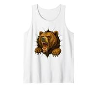 Tazza da Parete Grizzly Bear Cracks, Animal Nature Camping Canotta