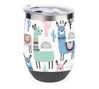 Tazza da scrivania in acciaio inox 304 con lama e alpaca, coperchio a prova di perdite per uso alimentare, base antiscivolo, elegante tazza termica per ufficio, studio e come regalo.