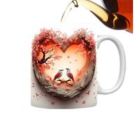 Tazza da tè 3D Amore - 400 ml Romantica tazza da caffè | Novità decorativa per bevande | stoviglie per latte tè caldo, tazza regalo per fidanzata anniversario compleanno Va