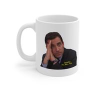 Tazza da tè caffè divertente I'll Kill You Meme Michael Scott The Office US T...