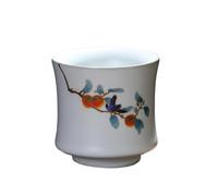 Tazza da tè cinese semplice con luna bianca Ruyao grande in ceramica Kung Fu Tea Set- tazza (ciao cachi)