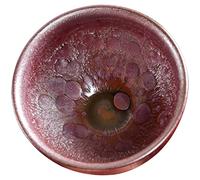 Tazza da tè ciotola da tè giapponese olio goccia smaltata Jianzhan tazza da tè, tradizionale ciotola da tè in ceramica fatta a mano, collezione per la casa Kung Fu Teaware, confezione regalo (colore