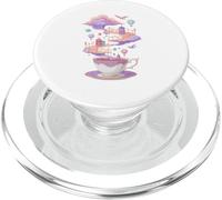 Tazza da Tè Città Fluttuante con Nuvole Mongolfiere e Scale PopSockets PopGrip per MagSafe