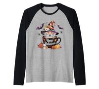 Tazza da tè con Gnomo di Halloween con Cappello da Strega Maglia con Maniche Raglan