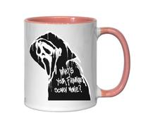 Tazza da tè e caffè in ceramica con scritta "What Is Your Favorite Scary Movement",