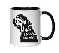 Tazza da tè e caffè in ceramica con scritta "What Is Your Favorite Scary Movement",
