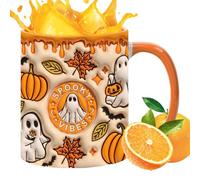 Tazza da tè fantasma, tazza da latte con manico, tazza da tè in ceramica, 350 ml, per caffè, tè, decorazione estetica della stanza