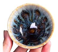 Tazza da tè giapponese set di ciotole da tè Tenmoku spazzolato Jianzhan tazza da tè, motivo irregolare, tazza Home Master Cup, materiale caolino ciotola da tè Kung Fu, scelte multiple (colore