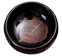 Tazza da tè Gongfu set di tazze da tè in ferro pneumatico nero smaltato Jianzhan tazza da tè, tazza master in ceramica fatta a mano, motivo pesce di loto 99,2 g, processo di trasformazione del forno